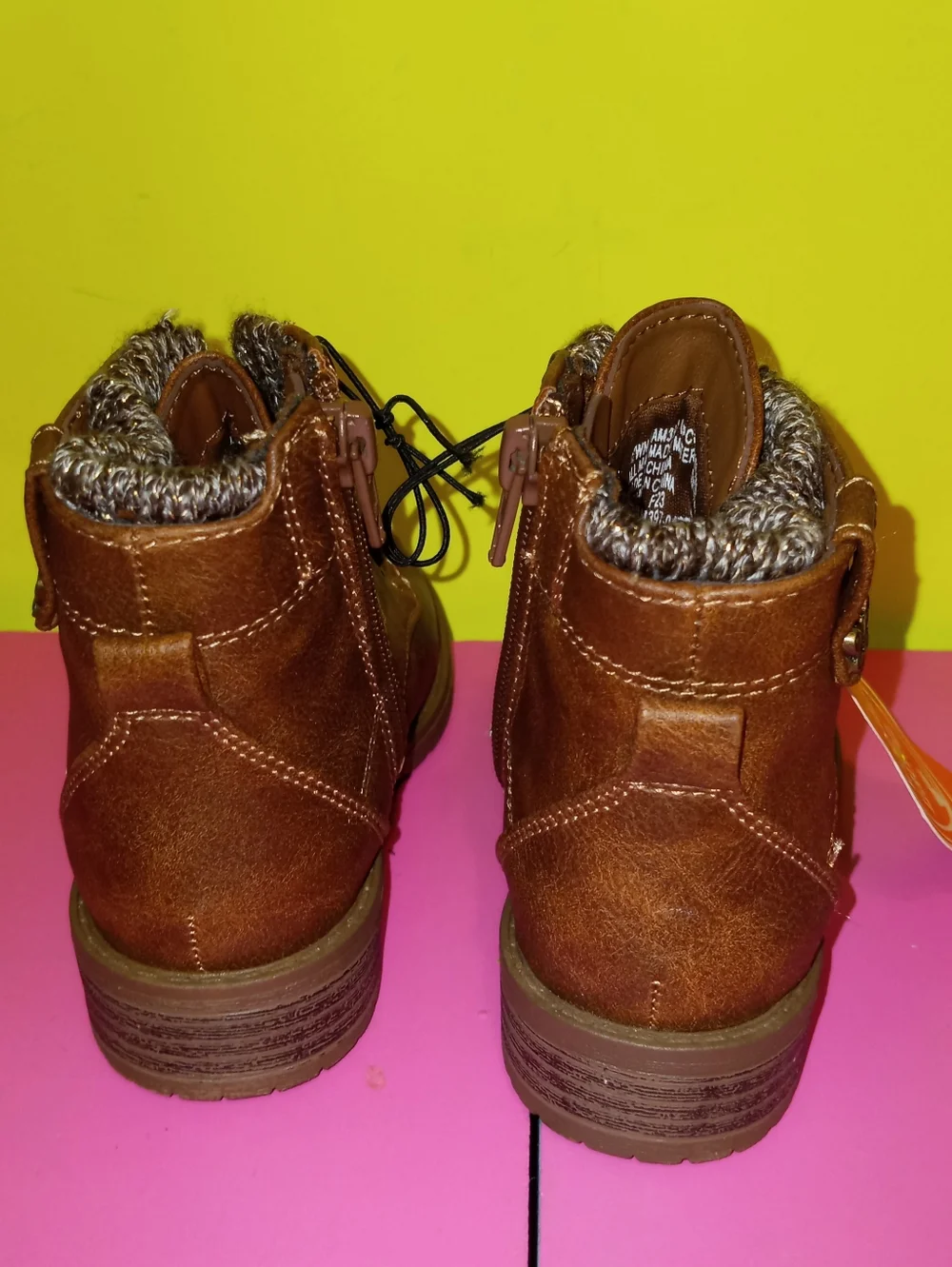 Wonder Nation brown boots girls size 8